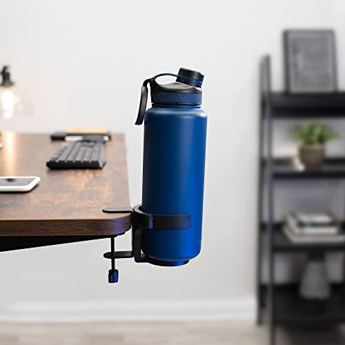 VIVO Black Clamp-on Desk and Bed Cup Holder, Mount-CUP1