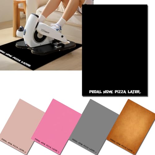 Elliptical Mat for Under Desk Elliptical Machine - Non-Slip Floor Mat for Ellipse Leg Exerciser, Legxercise Pro & Pedal Exerciser - Workout Mat for Home & Office Stability & Floor Protection black - color: Pizza-black