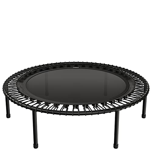 bellicon Mini Trampoline | Bungee Suspension up to 330 lbs | Indoor Fitness Rebounder for Adults | Screw-in Legs - color: Black, size: 44"