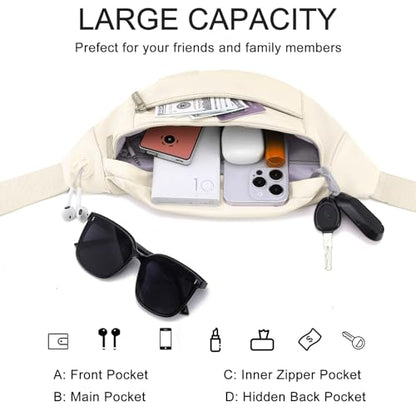 Small Aprocot Cross Body Bag Fashion Shoulder Fanny Pack for Women - color: Apricot