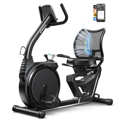 MERACH Recumbent Exercise Bikes for Home High-end - color: Black