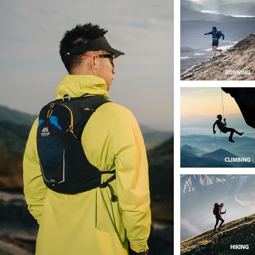 AONIJIE Running Hydration Vest for Men & Women,Running Water Bottle 2PCS 250ml/8.5oz Soft Flask