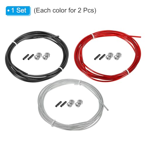 PATIKIL Speed Jump Rope Replacement Cable, Skipping Rope Steel Wire Replace for High Speed Jump Ropes - color: Black, Red, White