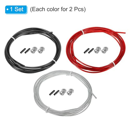 PATIKIL Speed Jump Rope Replacement Cable, Skipping Rope Steel Wire Replace for High Speed Jump Ropes - color: Black, Red, White