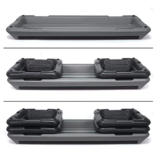 HTTMT- 43'' Adjustable Sports Exercise Aerobic Step Platforms Fitness Exercise Stepper W/Risers 4" 6" 8" Home Gym [P/N: ET-HOME006-6-8-BK]