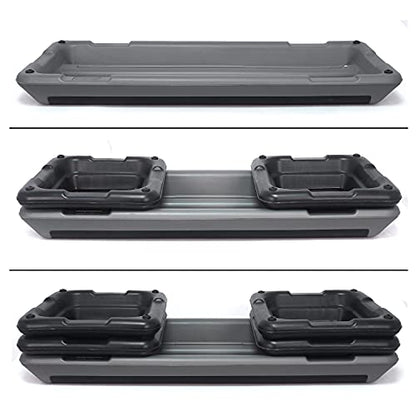 HTTMT- 43'' Adjustable Sports Exercise Aerobic Step Platforms Fitness Exercise Stepper W/Risers 4" 6" 8" Home Gym [P/N: ET-HOME006-6-8-BK]