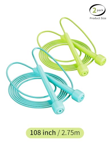 2PCS Jump Rope for Fitness - color: Yellow and Green
