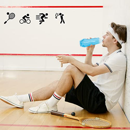 J.CARP 150ml Soft Flask Running Water Bottles, TPU Foldable Running Hydration Flask for Hydration Pack Cycling Hiking Climbing Outdoors Motorbike - color: Blue, 150ml