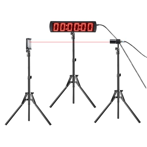 Indoor Wired Laser Timer for Training,LED Stopwatch Race Clock,Racing Timer,Skating Track and Field Running for Sprints Bike Motorcycle - style: 27 x 6.1inch