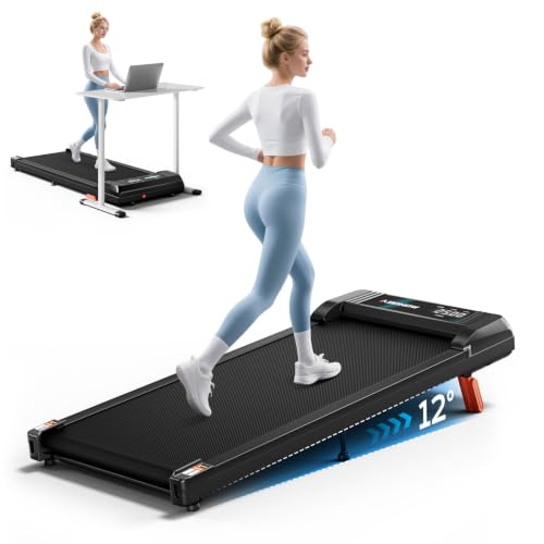 Under Desk Walking Pad Treadmill for Home - color: Black