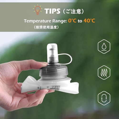 TRIWONDER Running Water Bottle Handheld Plastic Flask Hydration Vest Packs Waist Belt Replacement for Runners Marathon Cycling Hiking - color: 03 Soft Flasks - White - 350ml/11.83oz - 2 Packs