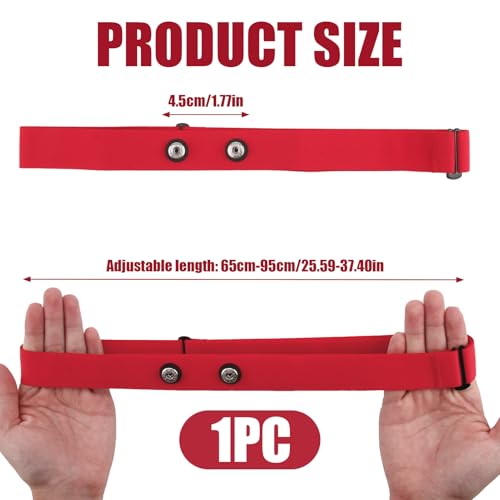 Heart Rate Monitor Chest Band for Polar H10 H9 H7, Adjustable Waterproof Replacement Chest Strap Compatible with Polar Garmin - style: Red