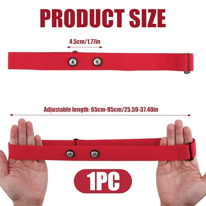 Heart Rate Monitor Chest Band for Polar H10 H9 H7, Adjustable Waterproof Replacement Chest Strap Compatible with Polar Garmin - style: Red