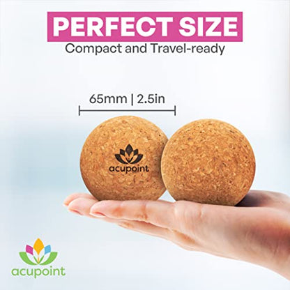 Acupoint Physical Massage Therapy Lacrosse Ball Set (Spiky Ball) Physical Massage Therapy Lacrosse Ball Set (Cork)