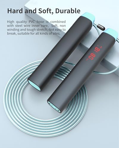 Smart Jump Rope with Counter, Bluetooth Fitness Skipping Rope