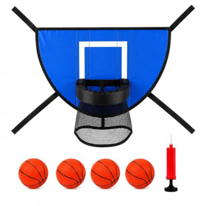 Trampoline Basketball Hoop Set, 4 Mini Balls & Pump Included