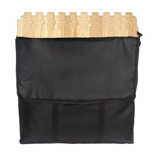 Klmnop Foam Floor Tiles Bag for Carrying Interlocking EVA Foam Mats, Portable Storage & Transport Case for Trade Show Exercise Play Areas, 24x24x12 Inches(Black)