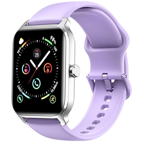 Fitpolo Smart Watches for Women Men, Alexa Built-in 1.8" Fitness Tracker Watch for Android iOS, Waterproof Activity Trackers with 100 Sports, GPS via Phone, Heart Rate Sleep SpO2 Monitor - Purple - color: Purple
