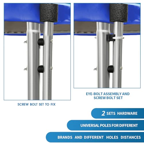 8 Pcs Trampoline Curved Pole Replacement with Mounting Hardware