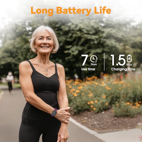 Smart Watch Senior Friendly No App No Phone Required, Waterproof Pedometer - color: Purple