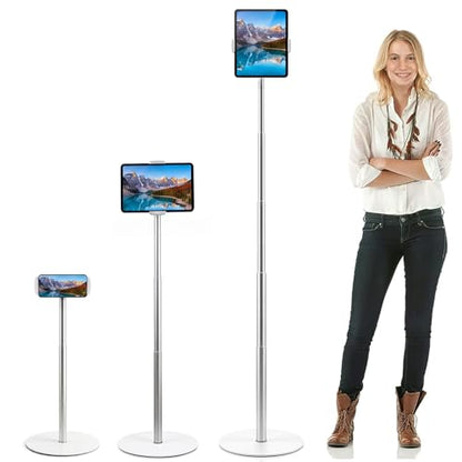 OATSBASF Heavy-Duty iPad Stand Floor 66.1" Height-Adjustable Tablet Holder