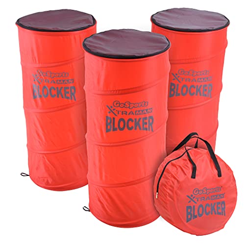 GoSports XTRAMAN Blocker Pop-Up Defenders 3 Pack - Large Size Multi-Sport Blocking Dummy - Training Equipment for Basketball, Football, & Soccer