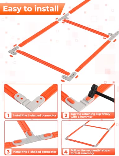 GHB Tangle-Free Agility Ladder Hurdles, 15ft 11 Rungs