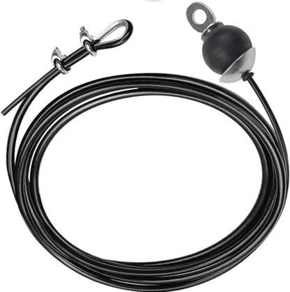Adjustable Fitness Pulley Cable,Replacement Cable Machine Accessories,Cable Pulley Attachments for Gym -Thick 5mm(0.2inch) Heavy Duty Steel Wire Rope for Home Gym Cable - size: 157.5"