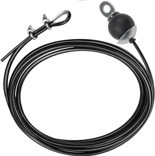 Adjustable Fitness Pulley Cable,Replacement Cable Machine Accessories,Cable Pulley Attachments for Gym -Thick 5mm(0.2inch) Heavy Duty Steel Wire Rope for Home Gym Cable - size: 138"