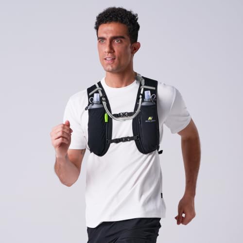 N NEVO RHINO 5L Running Vest , Hydration Vest Pack with 1.5L Water Bladder - color: Black