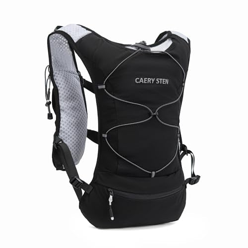Lightweight Hydration Backpack, 1.5L Water Bag Running Vest - color: Black