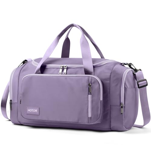 HOTOR Gym Bag, Duffle Bag with Shoe Compartment, Purple 20.5x11x10.6 Inch - color: Purple, size: 20.5" x 11.0" x 10.6"