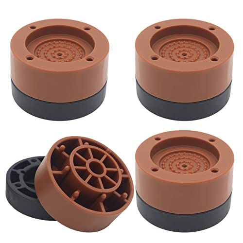 Brown Round Bed Furniture Risers (Set of 4) 1.3 inch, 2 inch - color: Brown-4 Pack, size: one layer (1.3 inch)
