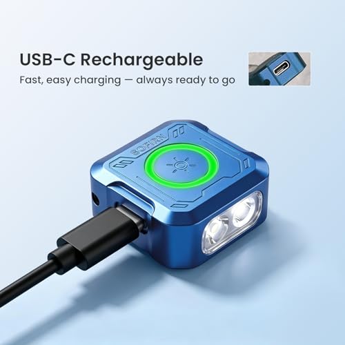 sofirn SE1 Mini Keychain Flashlight, 300LM Rechargeable EDC Light UV RGB - color: Blue-SE1