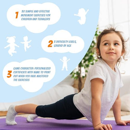 Kleintober Workout Cards for Kids & Teens I Gymnastics Equipment for Kids I Exercise Flash Cards for Kids 3+ I Workout Equipment for Indoor & Outdoor Use