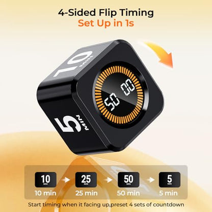 EooCoo Pomodoro Timer, Small Gravity Timer, Visual Countdown 5 10 25 50 - style: Visual Display