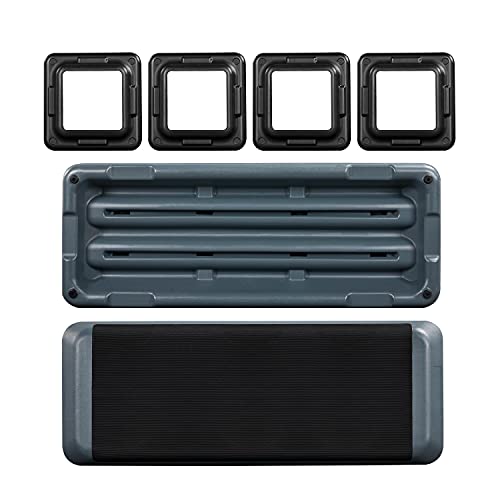Topeakmart Adjustable Aerobic Step, 43in Exercise Platform with 3 Heights