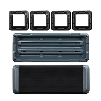Topeakmart Adjustable Aerobic Step, 43in Exercise Platform with 3 Heights