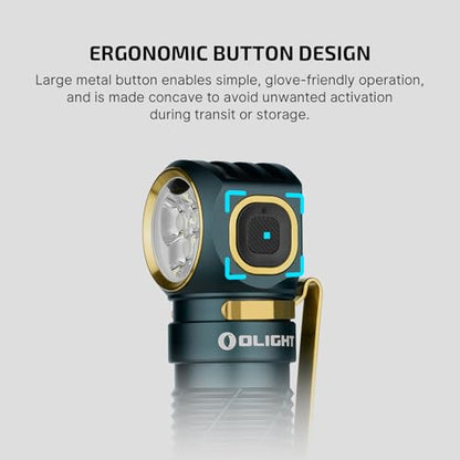 OLIGHT Perun 3 Headlamp Rechargeable, Red Light, Waterproof, Dream Blue - color: Dream Blue