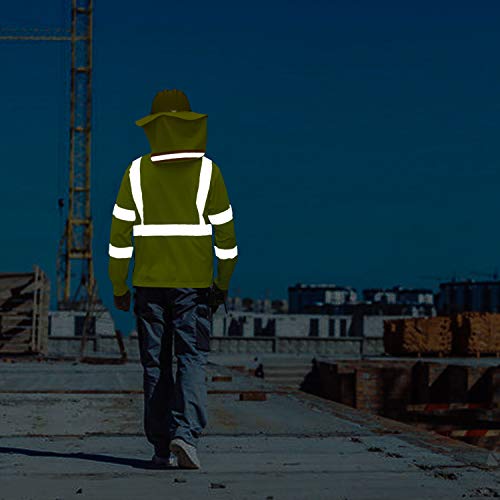 AYKRM Safety T Shirt Reflective High Visibility hi vis Long Sleeve T Shirt (XS-6XL) - color: Yk-yellow-short, size: 3X-Large