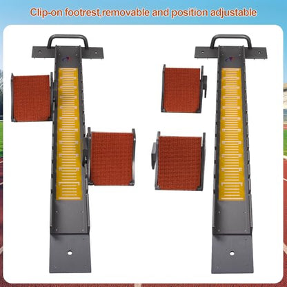 Starting Blocks with Premium Aircraft-Grade Aluminum Adjustable and Detachable Pedals Ideal for Running Enthusiasts Professional Track and Field Competitions - color: Yellow