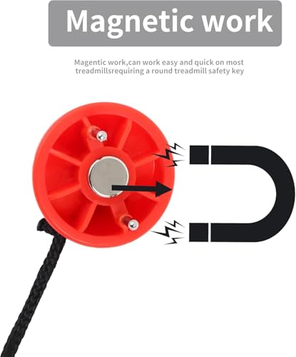 Magnetic Safety Key Lock Compatible with Nordic-Track/FreeMotion/Proform Treadmill, Universal Emergency Stop Switch, Treadmill Accessory