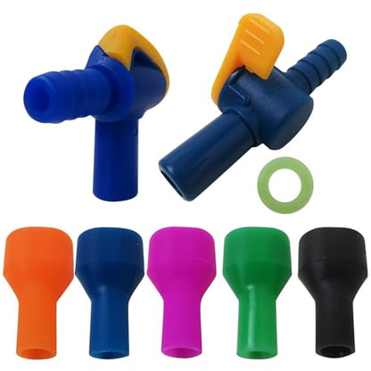 Premium 8Pcs Bite Valves Replacement Mouthpieces Set Compatible for Most Backpack Water Reservoir, On/Off Valves Design for Hiking, Biking, Camping, or Any Outdoor Excursion