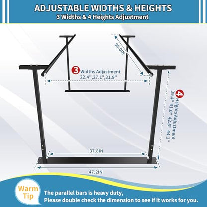 Adjustable Physical Therapy Parallel Bars, 8FT Walking Assist Bar for rehab - size: 8FT
