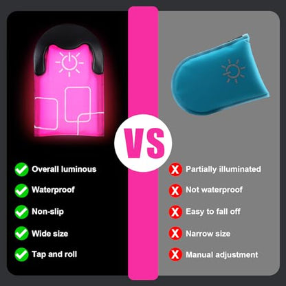 Aucuu Reflective Running Gear Set, Magnetic LED Clip Lights, Rechargeable Magnet Clip, Running Safety Lights with 3 Lighting Modes, High Visibility, Brightly Luminous for Night Running, Cycling - color: #2 Pink
