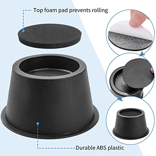 BTSD-home Round Bed Risers 3 Inch - color: 3 Inch, size: 8 Pack