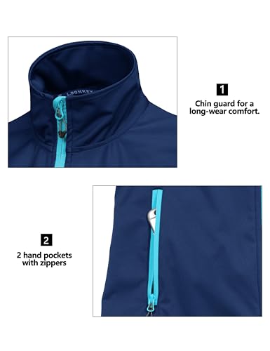 Little Donkey Andy Women's Lightweight Softshell Vest - color: Blue, size: Medium