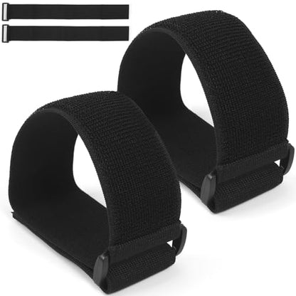 Leg Exerciser Traction Straps, Under Desk Elliptical Pedal Band for Seniors, Secure & Stability for Electric Ellipse Equipment - size: Set of 2