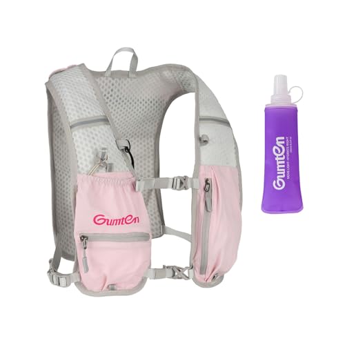 Running Vest for Women, Hydration Vest with Adjustable Chest Straps for Marathon Jogging Hiking Cycling - size: Pink, style: Running Vest with 1 Soft Flask (250 ml)