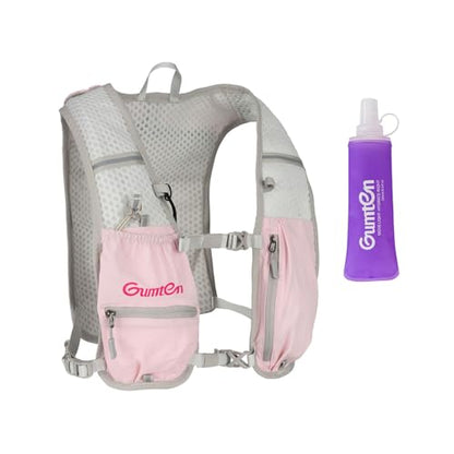 Running Vest for Women, Hydration Vest with Adjustable Chest Straps for Marathon Jogging Hiking Cycling - size: Pink, style: Running Vest with 1 Soft Flask (250 ml)